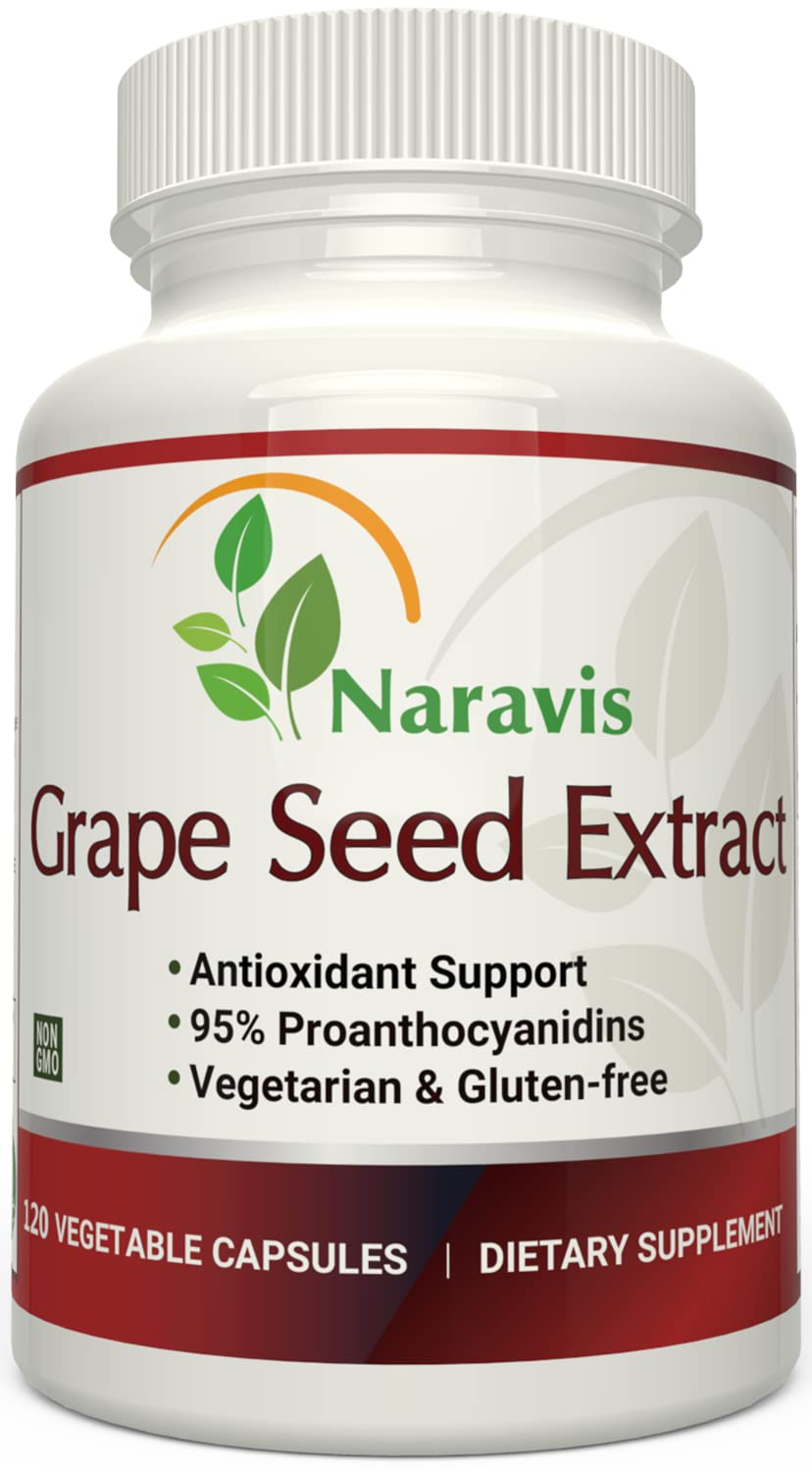 Naravis Grape Seed Extract 400mg - 120 Vegetarian Capsules