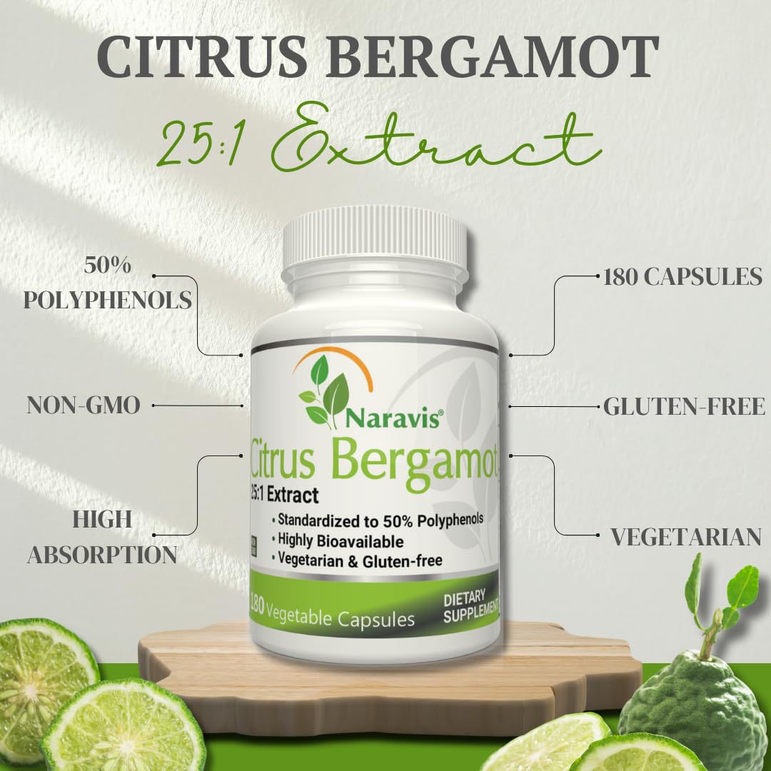 Naravis Citrus Bergamot Extract - 180 Capsules