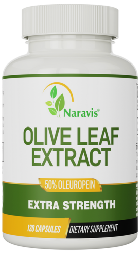Naravis Olive Leaf Extract - 50% Oleuropein - 120 Capsules